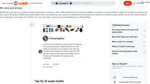 Reddit - 5L Plastic Water Bottle Tap Compatibility