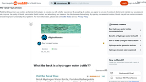 Hydrogen Water Bottles - Scientific Validity and Skepticism