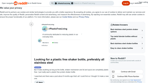 Plastic-Free Shaker Bottle - All Stainless Steel Options