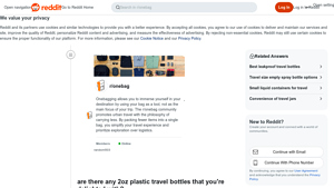 Reddit - TSA Compliant Travel Bottles