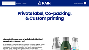 Responsibly Rain - Custom Aluminum Bottled Water