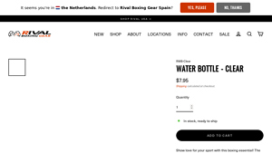 Rival - Clear Water Bottle