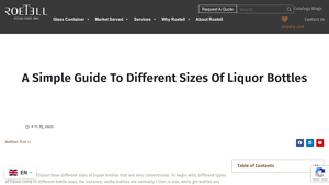 Roetell - Liquor Bottle Sizes