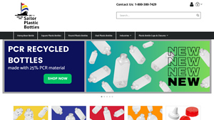 Sailor Plastics - Clear PET Square Bottle with 25% PCR Material