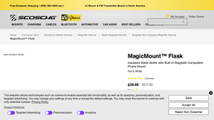 Scosche - MagicMount™ Flask Insulated Water Bottle