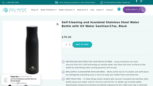 Shell Water Systems - Self-Cleaning UV Sanitizer Bottle