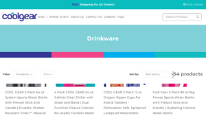 COOL GEAR - 2-Pack 64 oz System Sports Water Bottle