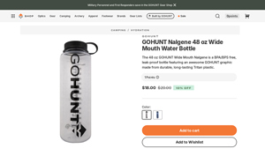 GOHUNT - Nalgene 48 oz Water Bottle