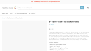 Healthi - 64oz Motivational Water Bottle