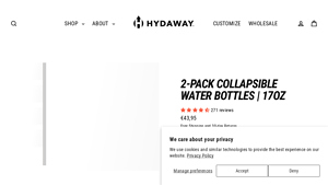 Hydaway - 2-Pack Collapsible Water Bottles