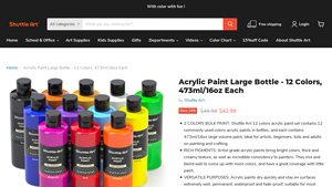 Shuttle Art - Acrylic Paint Large Bottle Set
