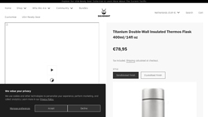 Silver Ant - Titanium Double-Wall Thermos Flask