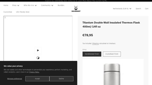 Silver Ant - Titanium Thermos Flask 400ml