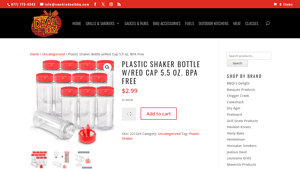Smoke N Deal - Plastic Shaker Bottle w/Red Cap