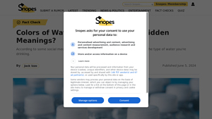 Snopes - Water Bottle Cap Myths