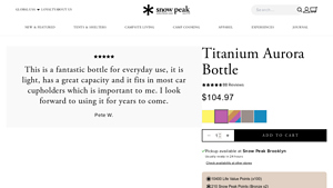 Snow Peak - Ti-Aurora Bottle