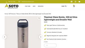 Soto - Titanium Water Bottle