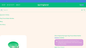 Springland Pets - 22oz Original Springer Dog Travel Water Bottle