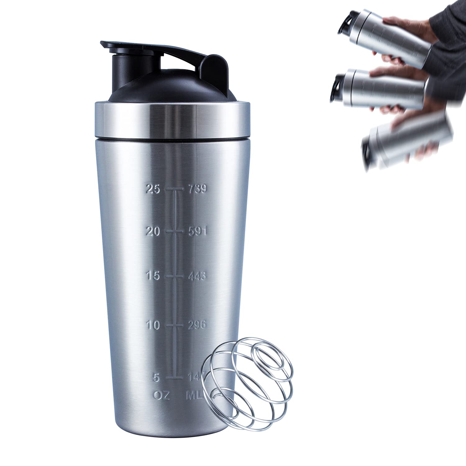 A stock image illustrating stainless shaker bottle concepts