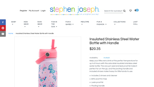 Stephen Joseph - Insulated Stainless Steel Water Bottle