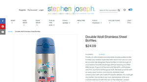 Stephen Joseph - Double Wall Stainless Steel Bottle
