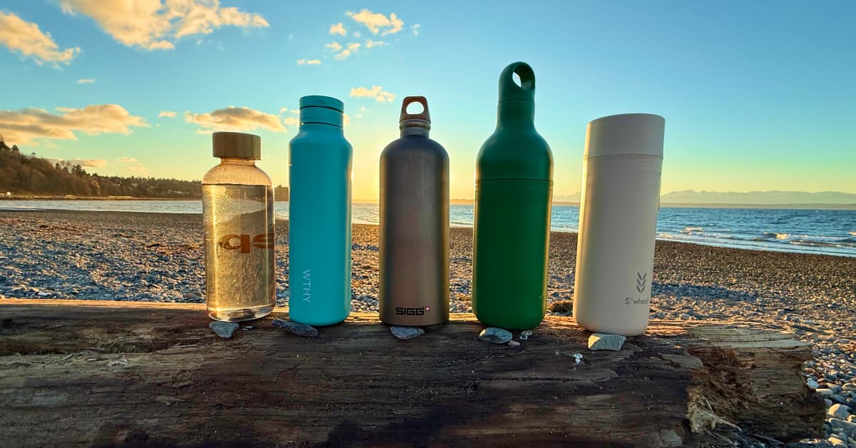 A stock image illustrating sustainable water bottles concepts
