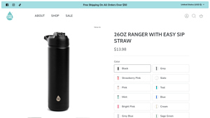 TAL™ Hydration - 26oz Ranger with Easy Sip Straw
