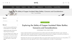 The Amrit Life - Copper-Insulated Water Bottles