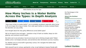 The Outdoor Insider - Standard Water Bottle Dimensions