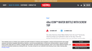 Thermos - Icon Water Bottle with Screw Top