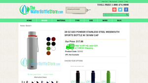 GEO - 28 oz Stainless Steel Widemouth Sports Water Bottle