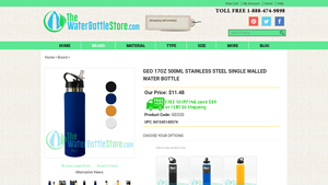 The Water Bottle Store - GEO 17oz Insulated Stainless Water Bottle