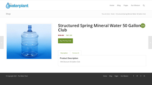 The Water Plant - Structured Spring Mineral Water 50 Gallon Club