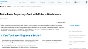 ThunderLaser - Bottle Laser Engraving