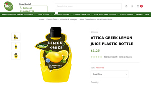 Titan Foods - Attica Greek Lemon Juice