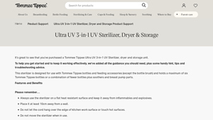 Tommee Tippee - 3 in 1 Ultra UV Sterilizer, Dryer & Storage