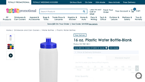 Totally Promotional - 16 oz. Plastic Water Bottle