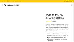 Transformation Protein - Performance Shaker Bottle