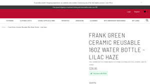 Frank Green - Ceramic Reusable 16oz Water Bottle