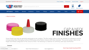 US Plastic - Cap and Neck Finishes