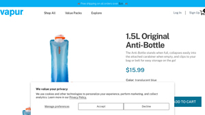 Vapur - 1.5L Original Anti-Bottle