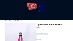 Velvet Lounge - Zipper Beer Bottle Koozie
