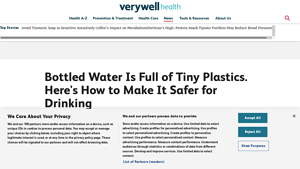 Verywell Health - Bottled Water and Plastic Fragments