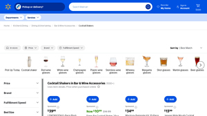 Walmart - 12 PCS Clear Cocktail Shakers