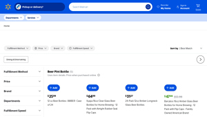 Walmart - SoHo Upside Down Beer Bottle Glass