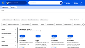 Walmart - 750ml Rectangular Travel Water Bottle