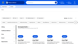 Walmart - 750ml Rectangular Plastic Water Bottle