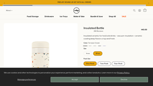 W&P - Insulated Ceramic Wide Mouth Water Bottle