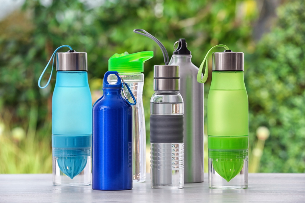 A stock image illustrating water bottle types concepts