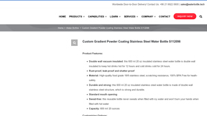 WaterBottle - Custom Gradient Stainless Steel Water Bottle